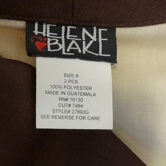 HELENE BLAKE Women's Striped Color Block Lightweight Suit Jacket Blazer Size 8 - Picture 12 of 12
